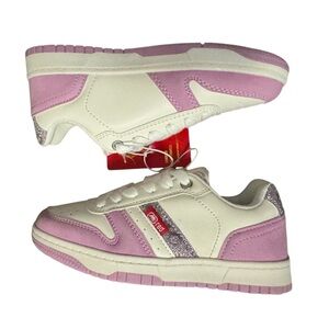 Kids Purple and White Low-Top Sneakers